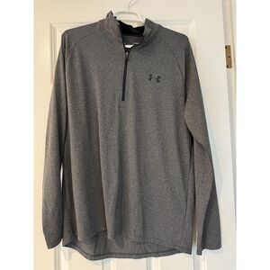 Men's UNDER AMOUR 1/4 Zip Pullover in Gray Size Large